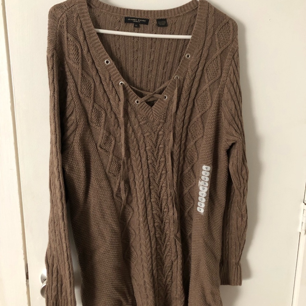 Tan pullover sweater